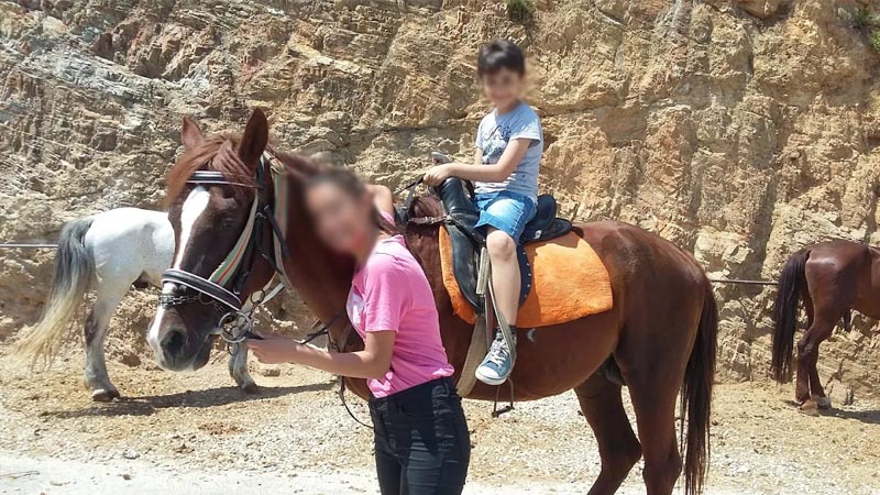 private horse riding with kids in alanya